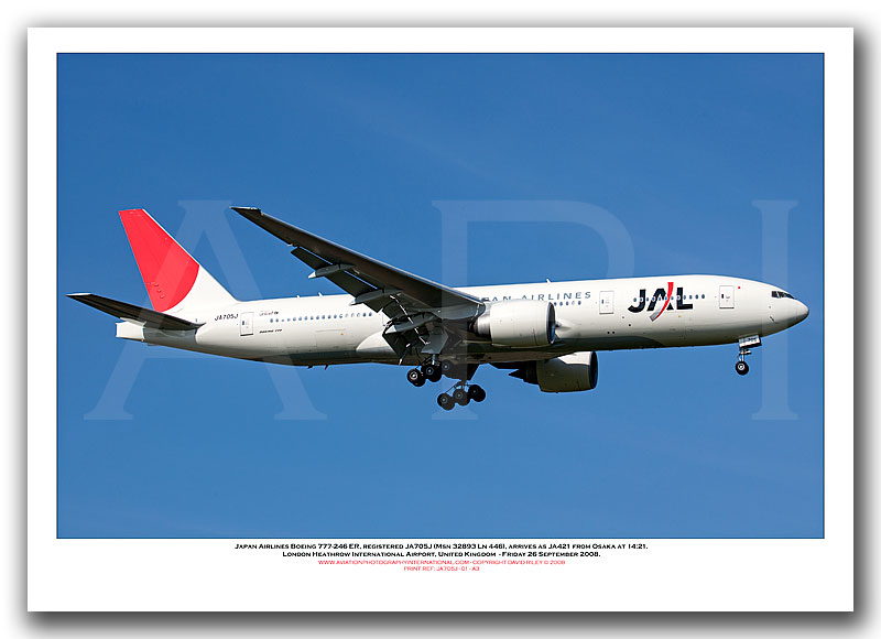JA705J - Japan Airlines Boeing 777-246 ER (Msn 32893 Ln 446) - 01