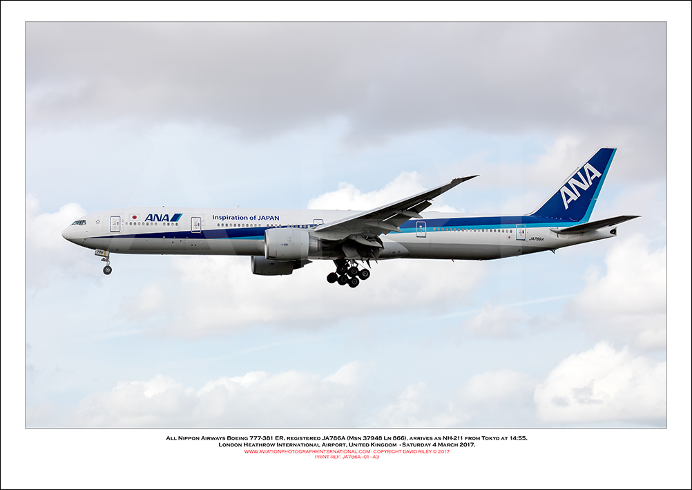 JA786A- All Nippon Airways Boeing 777-381 ER  (Msn 37948 Ln 866) - 01