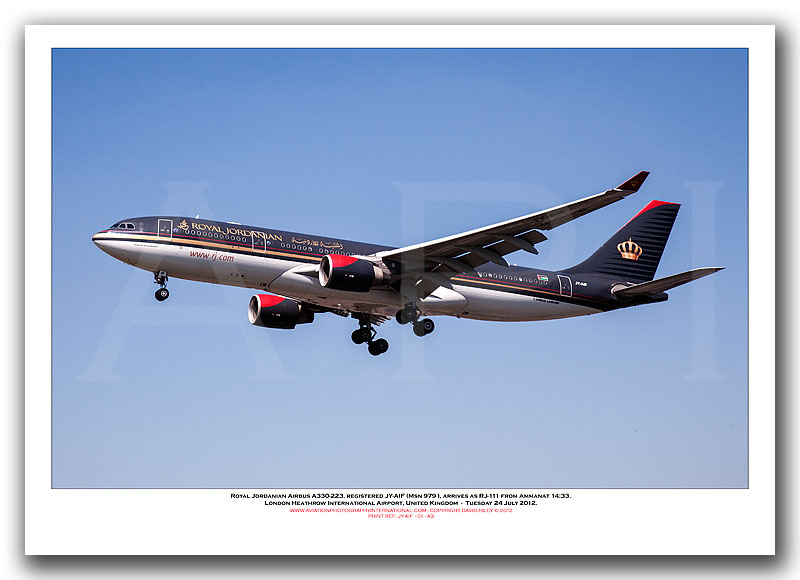 JY-AIF - Royal Jordanian Airbus A330-223  (Msn 979) - 01