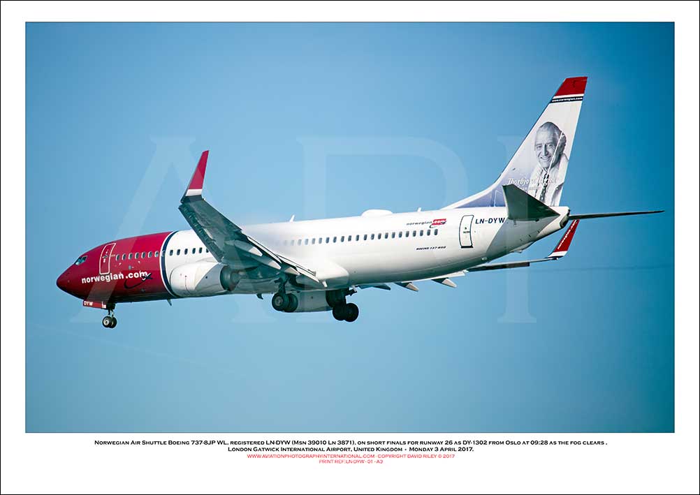 LN-DYW - Norwegian Air Shuttle Boeing 737-8JP WL (Msn 39010 Ln 3871) - 01