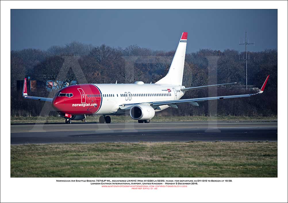LN-NHC- Norwegian Air Shuttle Boeing 737-8JP WL (Msn 411228 Ln 5235) - 01
