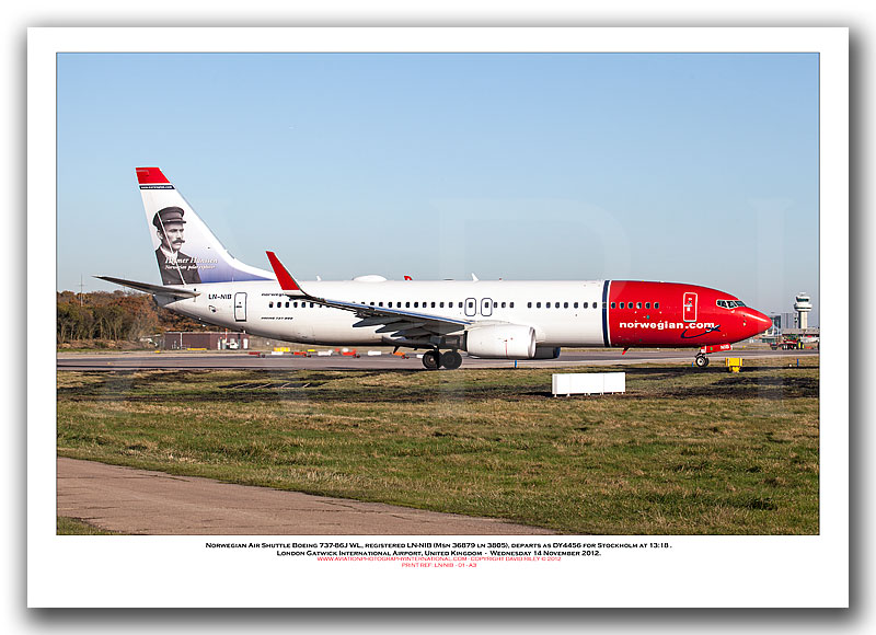 LN-NIB - Norwegian Air Shuttle Boeing 737-86J WL (Msn 36879 ln 3805) - 01