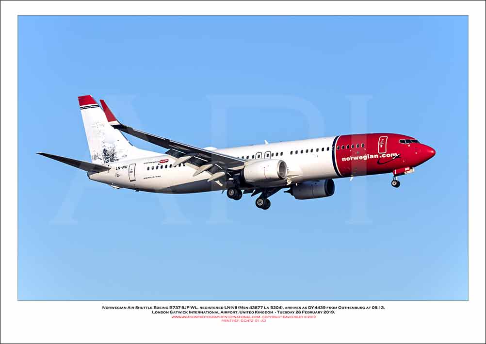 LN-NII- Norwegian Air Shuttle Boeing 737-8JP WL (Msn 43877 Ln 5204) - 01