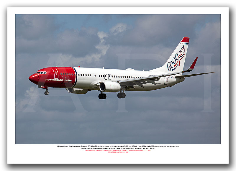 LN-NOL - Norwegian Air Shuttle Boeing 737-8Q8 WL (Msn 37159 Ln 2868) - 01