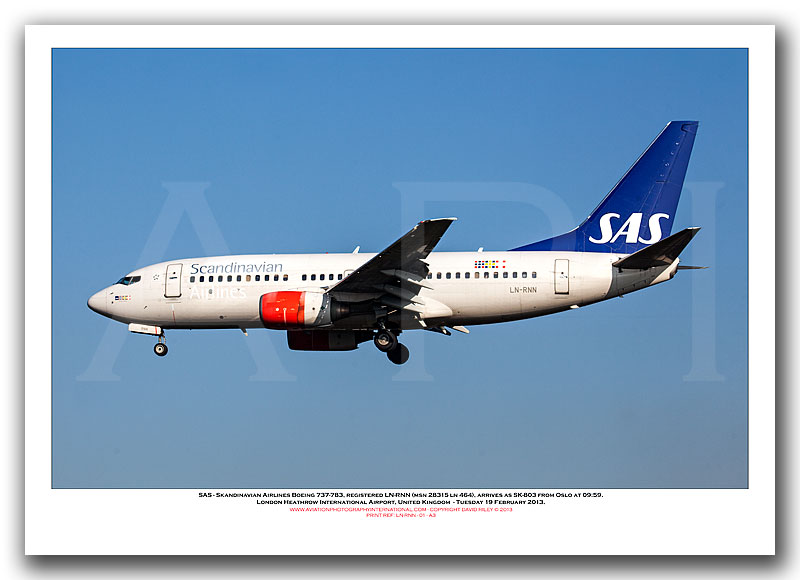 LN-RNN - SAS Skandinavian Airlines Boeing 737-783  (Msn 28315 Ln 464) - 01