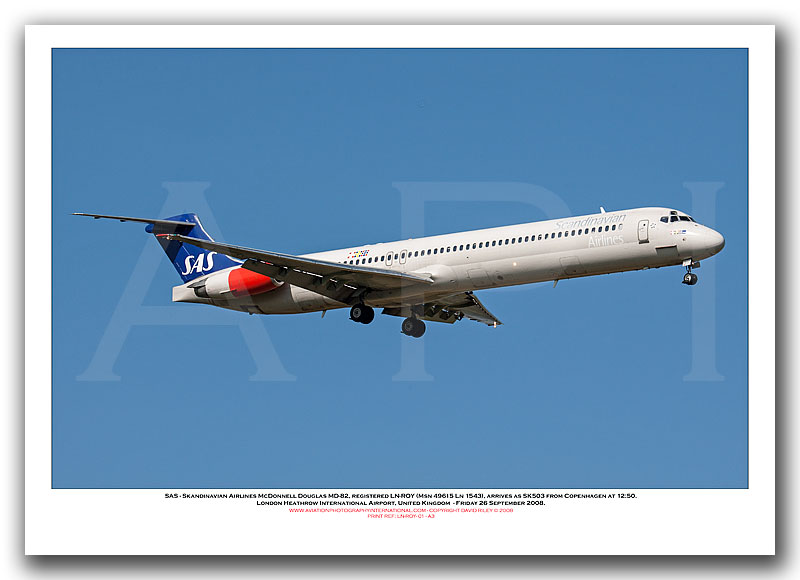 LN-ROY - SAS - Skandinavian Airlines McDonnell Douglas MD-82 (Msn 49615 Ln 1543) - 01