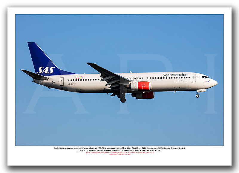 LN-RPN - SAS Skandinavian Airlines Boeing 737-883 (Msn 30470 Ln 717) - 01
