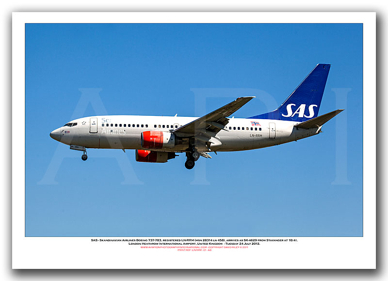 LN-RRM - SAS Skandinavian Airlines Boeing 737-783  (Msn 28314 ln 458) - 01