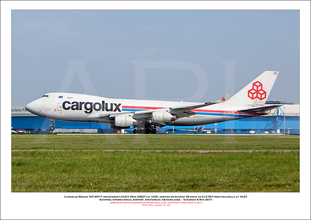 LX-UCV-  Cargolux Boeing 747-4R7F  (Msn 33827 Ln 1345) - 01