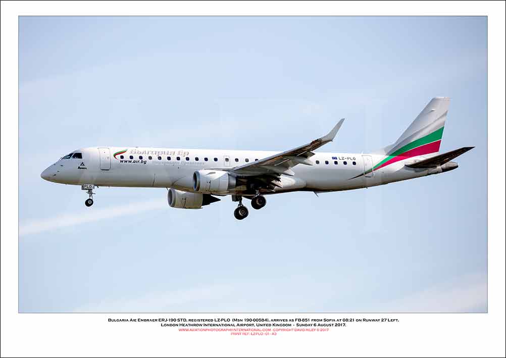 LZ-PLO-  Bulgaria Air Embraer ERJ-190 STD (Msn 190-00584) - 01