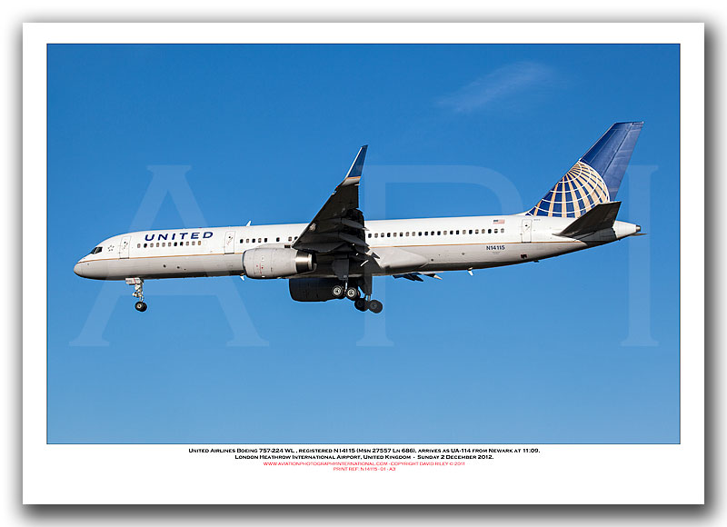 N14115 - United Airlines Boeing 757-224 WL  (Msn 27557 Ln 686) - 01