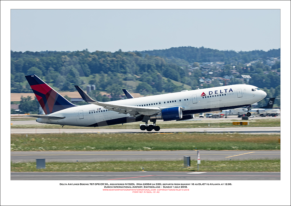 N152DL - Delta Air Lines Boeing 767-3P6 ER WL  (Msn 24984  Ln 339) - 01