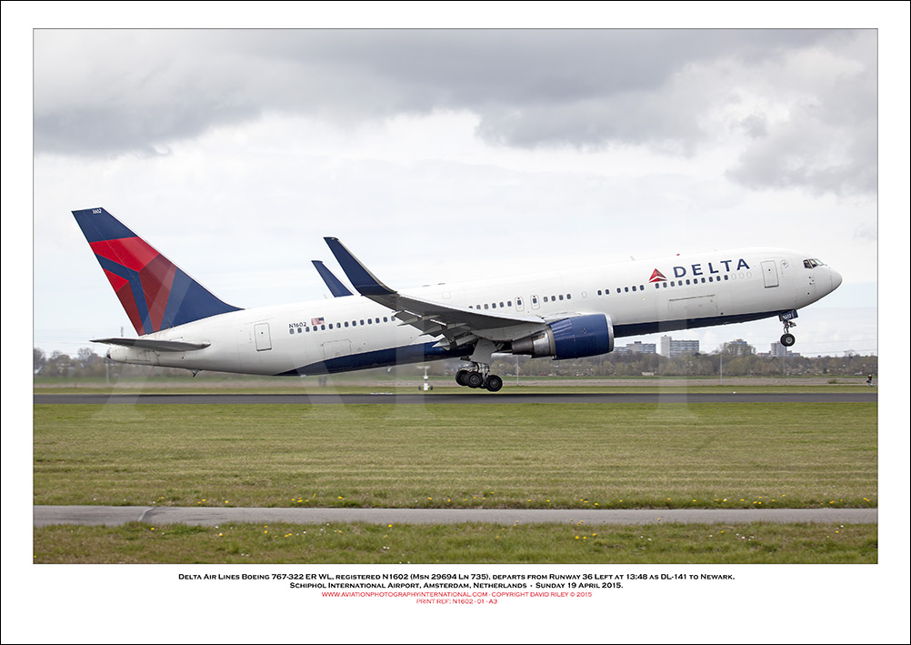 N1602 - Delta Air Lines Boeing 767-332 ER WL  (Msn 30198  Ln 753) - 01