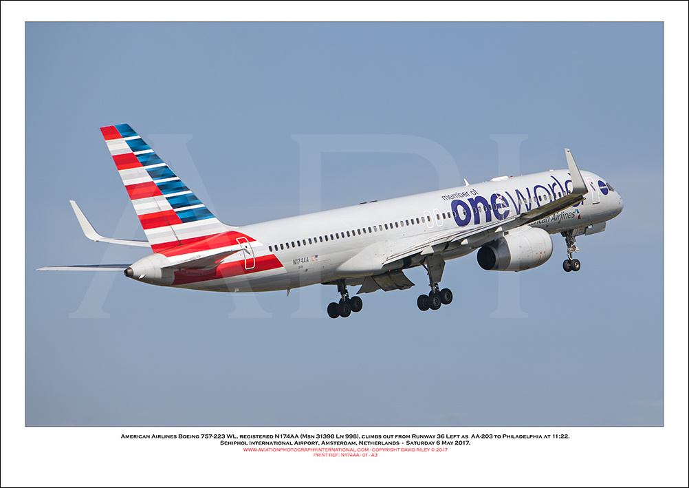 N174AA- American Airlines Boeing 757-223 WL  (Msn 31398 Ln 998) - 01