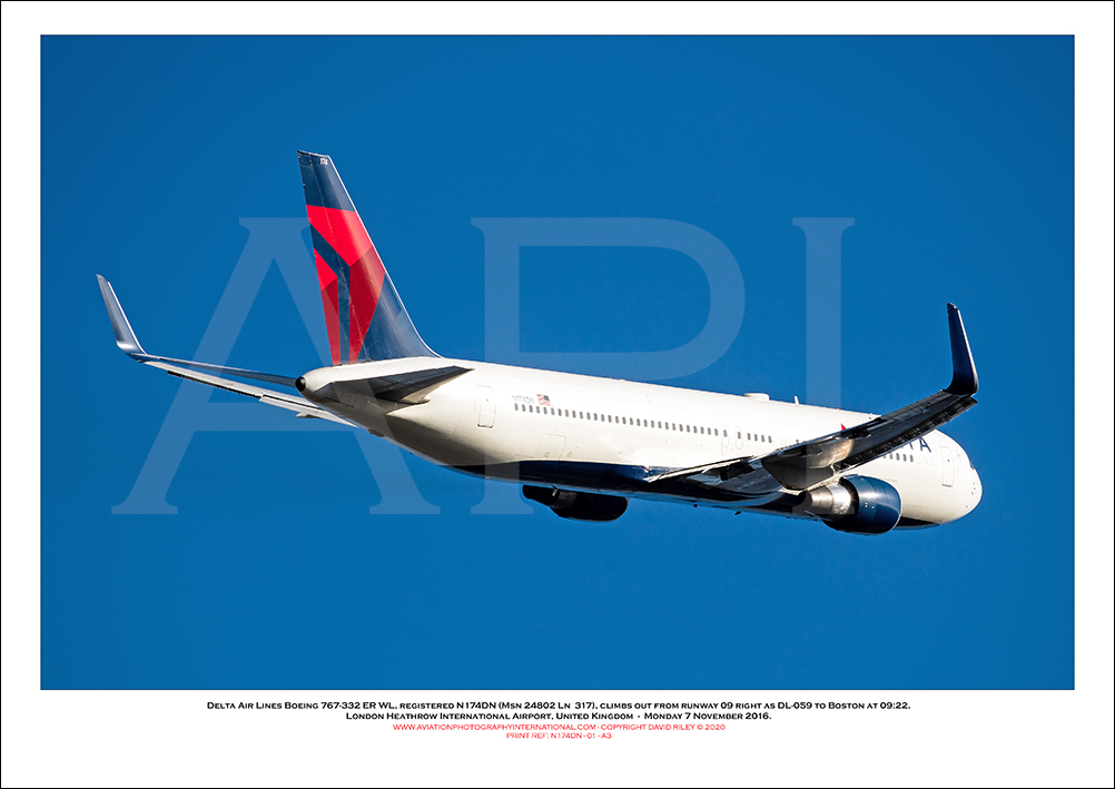 N174DN - Delta Air Lines Boeing 767-332 ER WL (Msn 24802 Ln  317) - 01