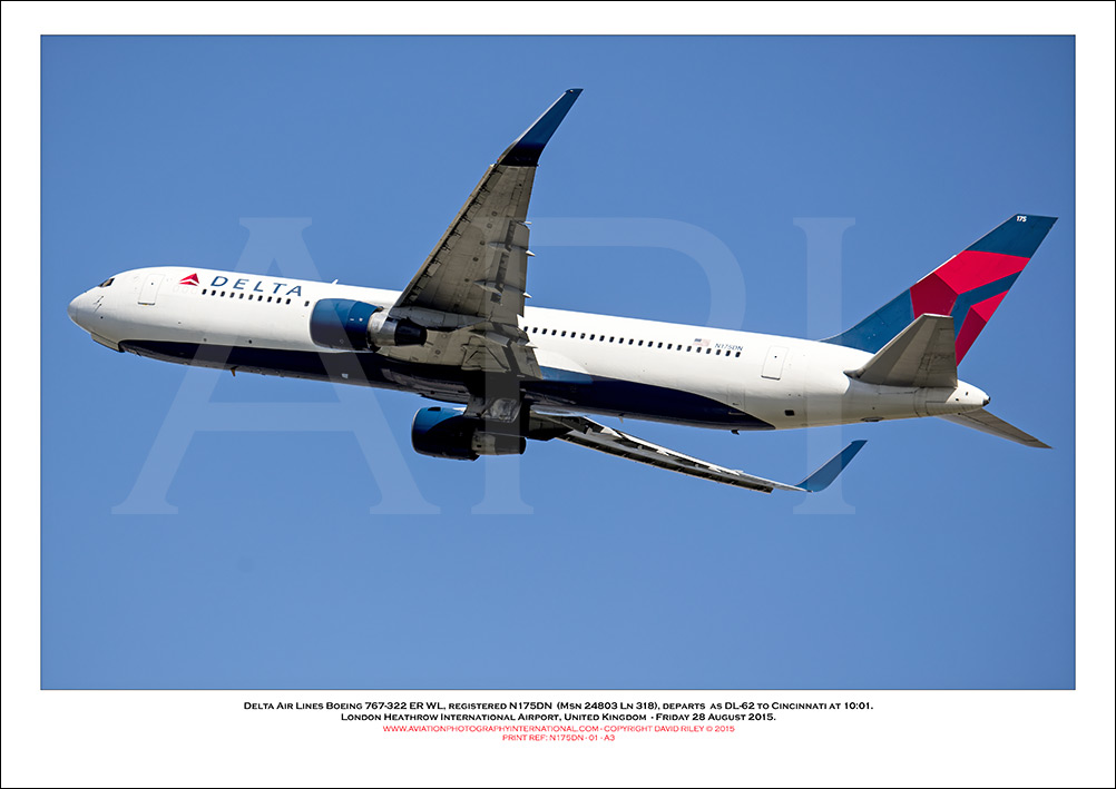 N175DN - Delta Air Lines Boeing 767-332 ER WL (Msn 24803 Ln 318) - 01