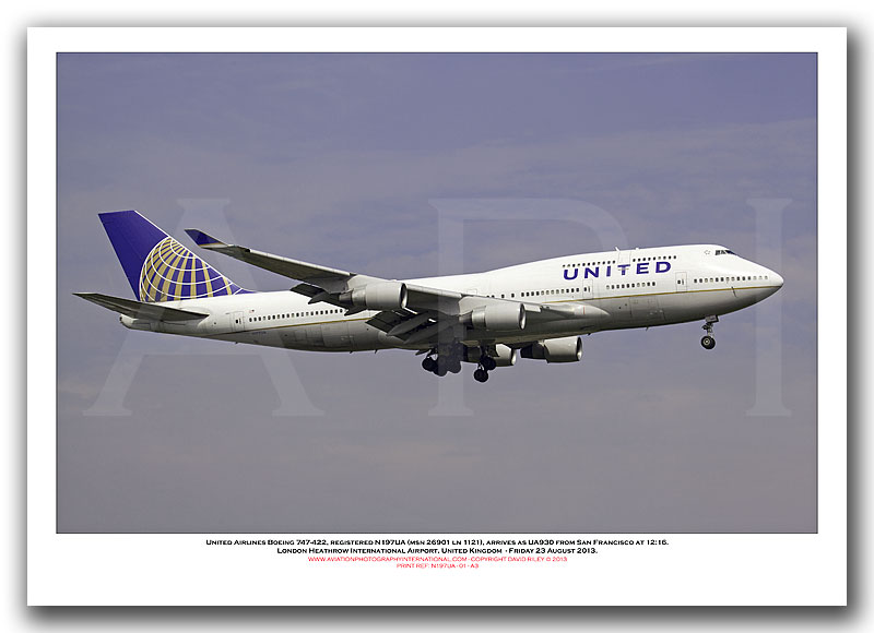 N197UA - United Airlines Boeing 747-422  (Msn 26901 ln 1121) - 01