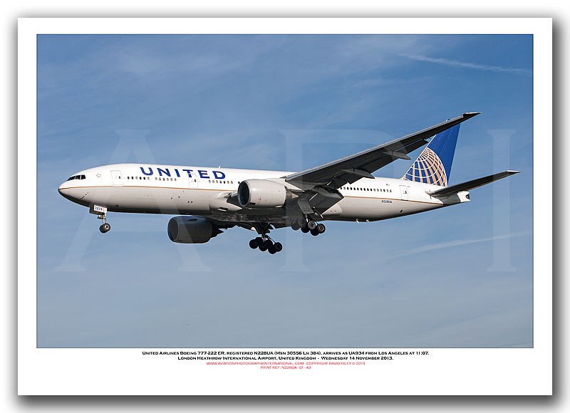 N228UA - United Airlines Boeing 777-222 ER  (Msn 30556 Ln 384) - 01