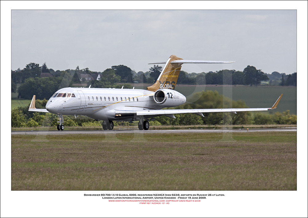 N234GX - Bombardier BD-700-1A10 Global 6000, (Msn 9234)- 01