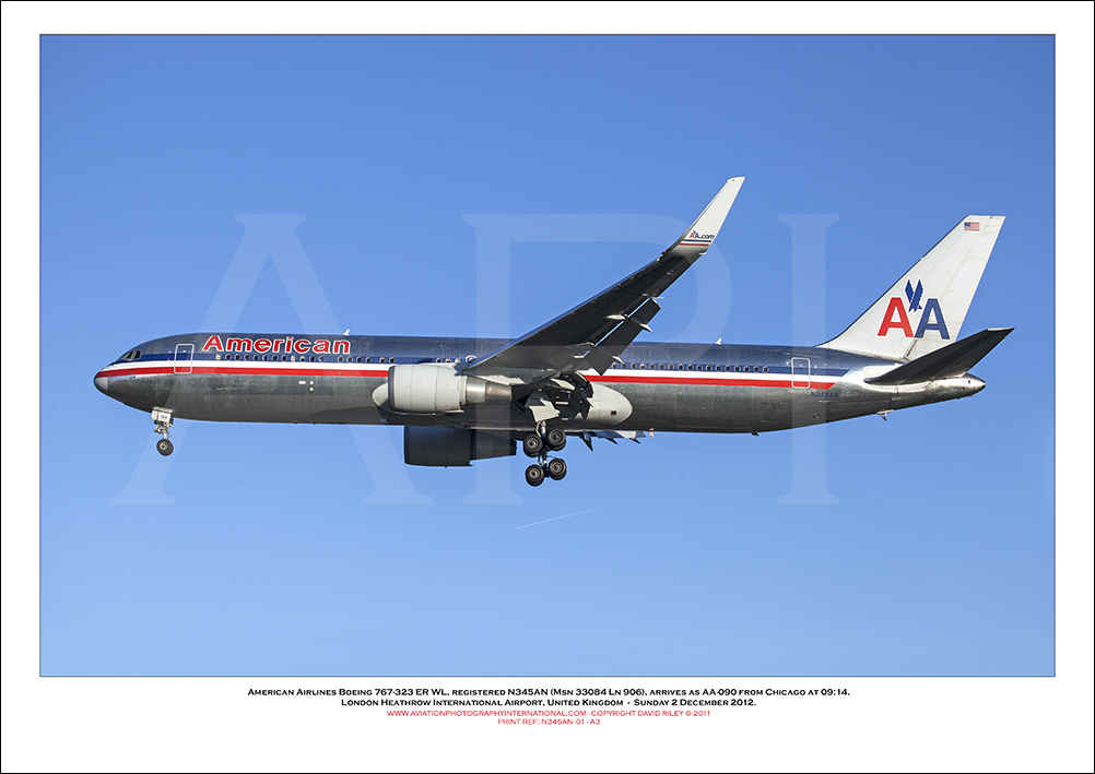 N345AA- American Airlines Boeing 767-323 ER WL ( (Msn 33084 Ln 906) - 01