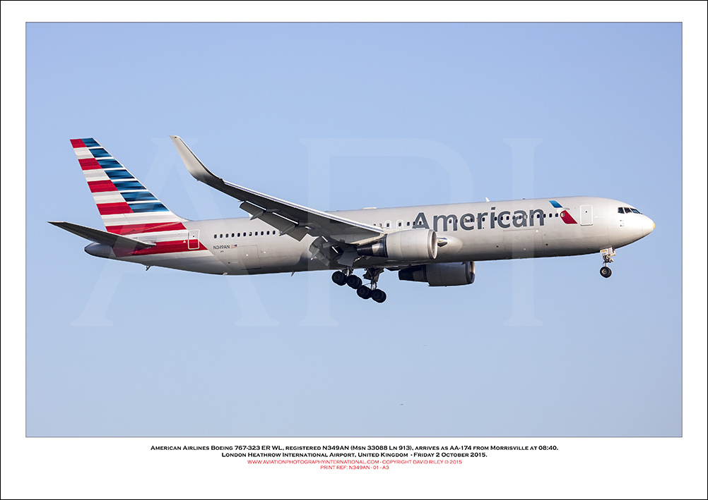 N349AN- American Airlines Boeing 767-323 ER WL ( (Msn 33088 Ln 913) - 01