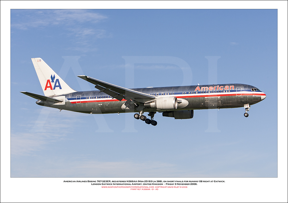 N366AA- American Airlines Boeing 767-323 ER  (Msn 25193 Ln 388), - 01