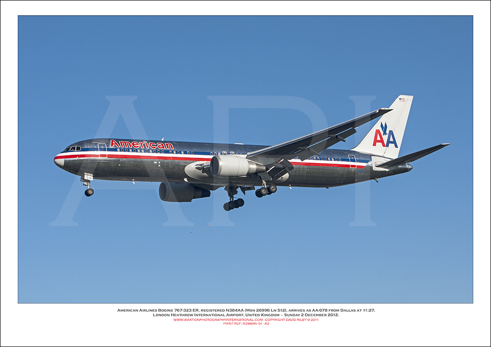 N384AA- American Airlines Boeing 767-323 ER  (Msn 26996 Ln 512), - 01