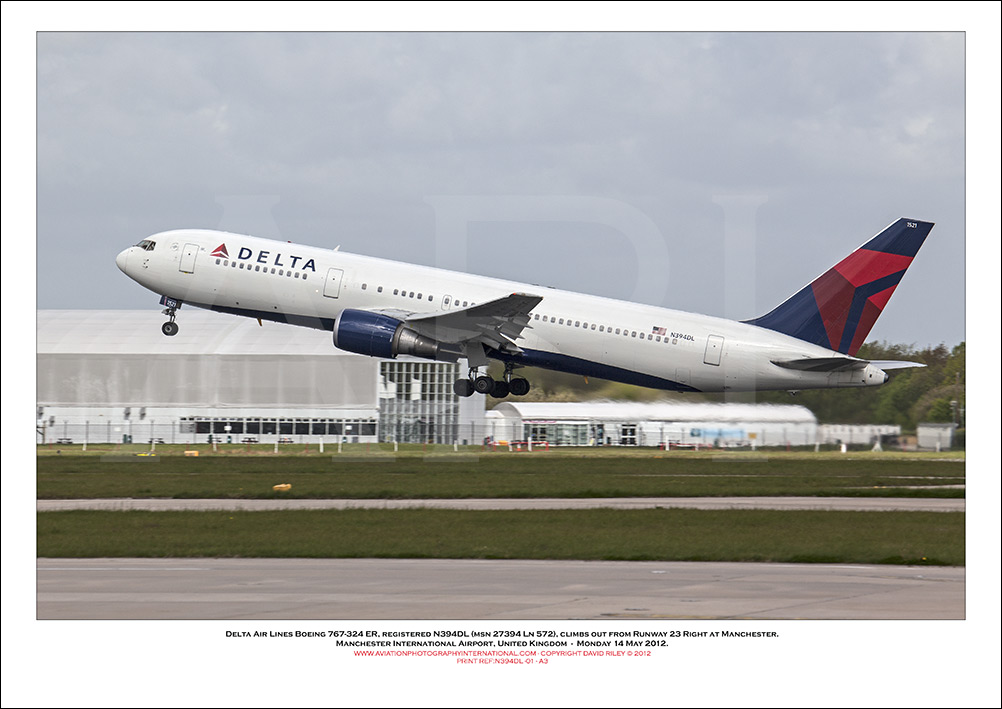 N394DL - Delta Air Lines Boeing 767-324 ER  (Msn 27394 Ln 572) - 01
