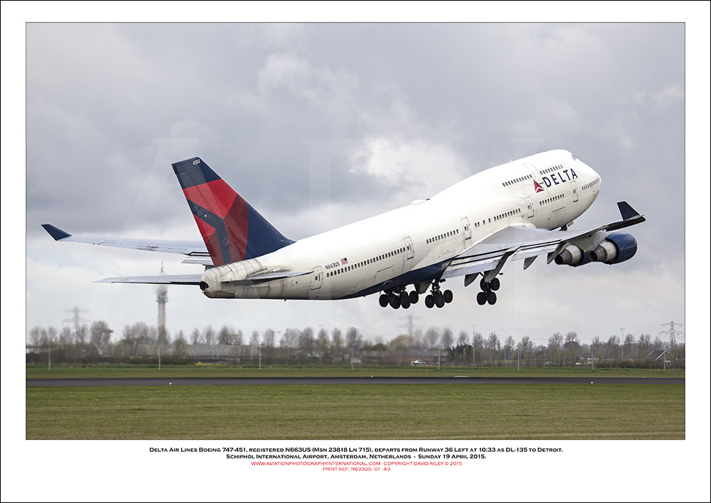 N633US - Delta Air Lines Boeing 747-451  (Msn  23818 Ln 715) - 01