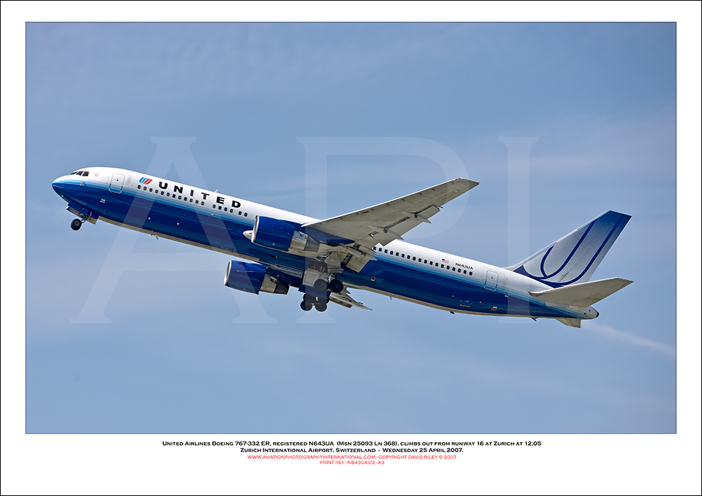 N643UA - United Airlines Boeing 767-322 ER  (Msn 25093 Ln 368) - 03