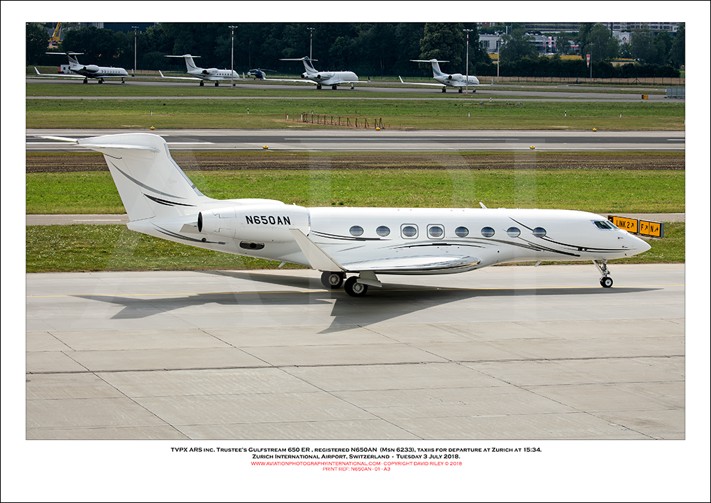 N650AN - Gulfstream Aerospace Gulstream G650 ER  (Msn 6233) - 01
