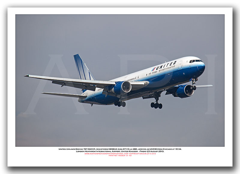 N658UA - United Airlines Boeing 767-322 ER  (Msn 27113 ln 480) - 01