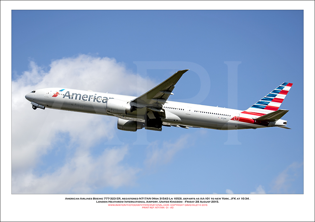 N717AN- American Airlines Boeing 777-323 ER  (Msn 31543 Ln 1053)  - 01