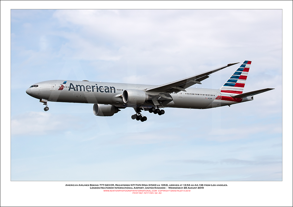N717AN- American Airlines Boeing 777-323 ER  (Msn 31543 Ln 1053)  - 02