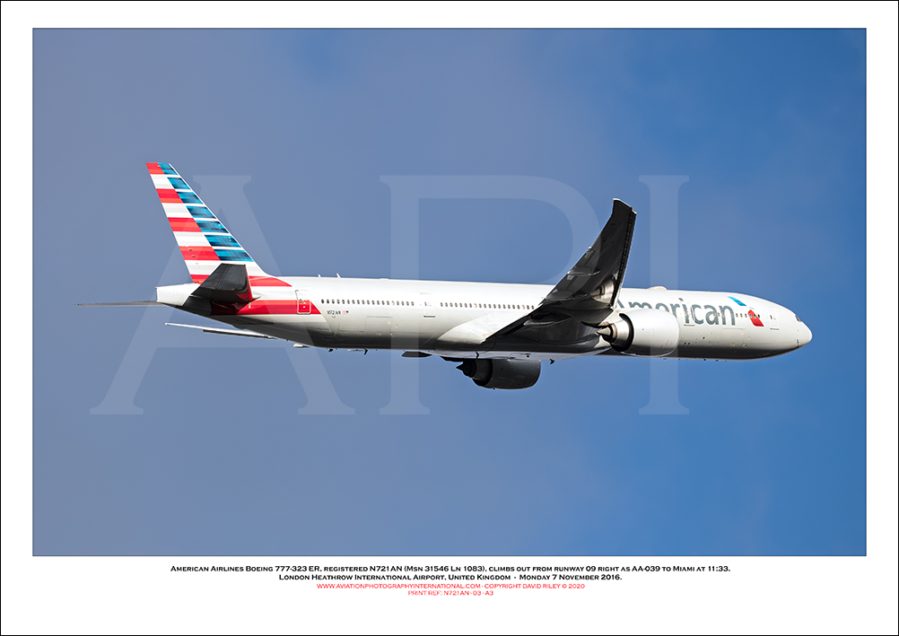 N721AN- American Airlines Boeing 777-323 ER (Msn 31546 Ln 1083) - 03