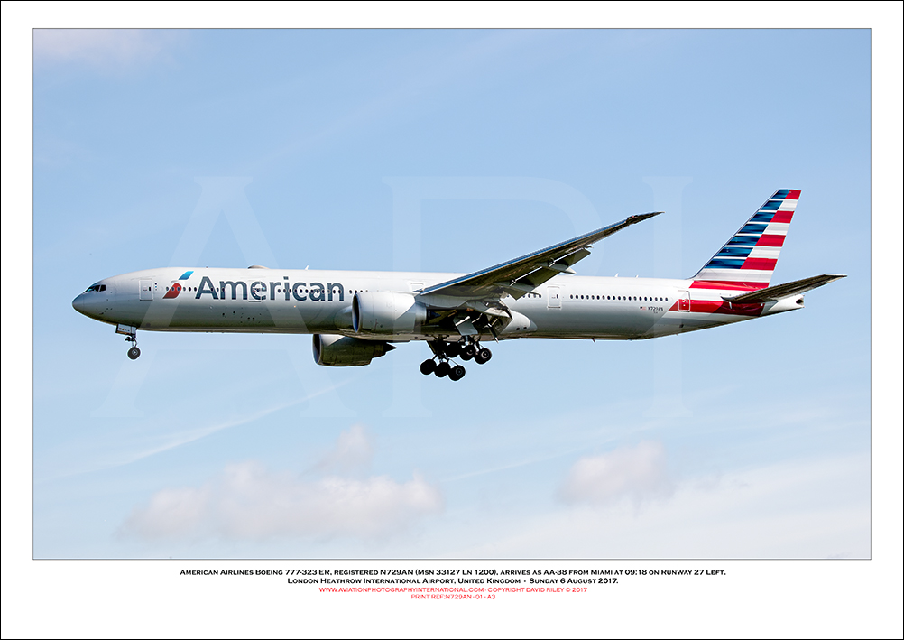 N729AN- American Airlines Boeing 777-323 ER (Msn 33127 Ln 1200) - 01