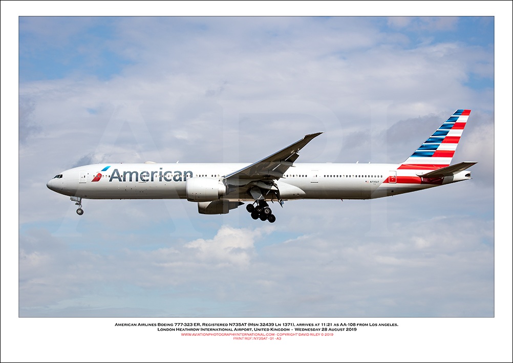 N735AT- American Airlines Boeing 777-323 ER (Msn 32439 Ln 1371) - 01