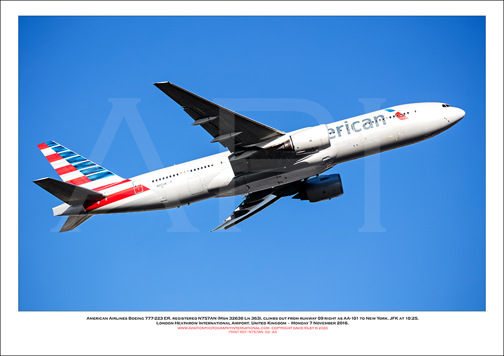 N757AN- American Airlines Boeing 777-223 ER  (Msn 32636 Ln 363)- 02