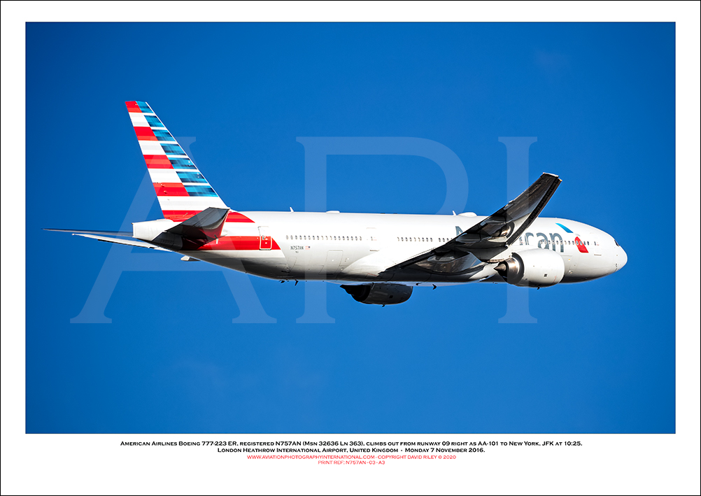 N757AN- American Airlines Boeing 777-223 ER  (Msn 32636 Ln 363) - 03