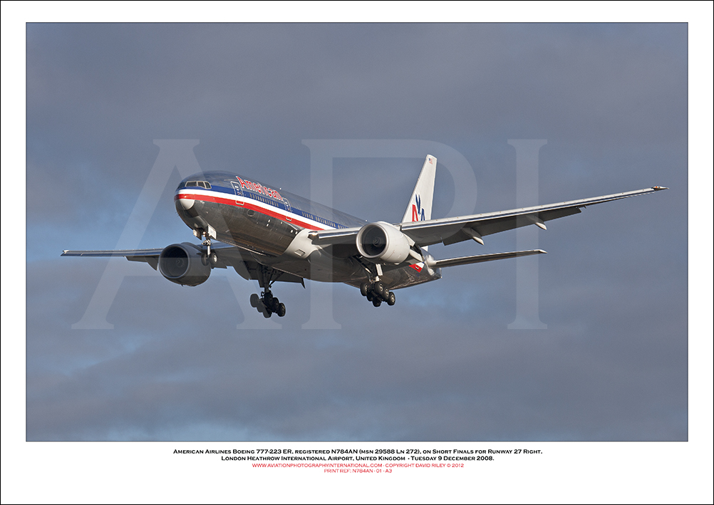 N784AN- American Airlines Boeing 777-223 ER   (Msn 29588 Ln 272)  - 01