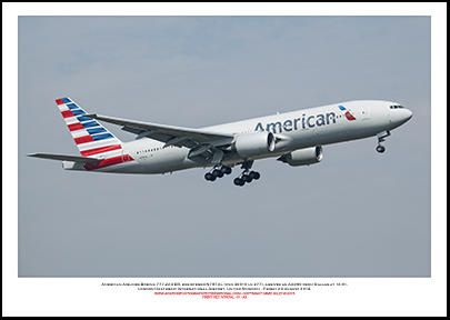 N787AL- American Airlines Boeing 777-223 ER  (Msn 30010 Ln 277)  - 01