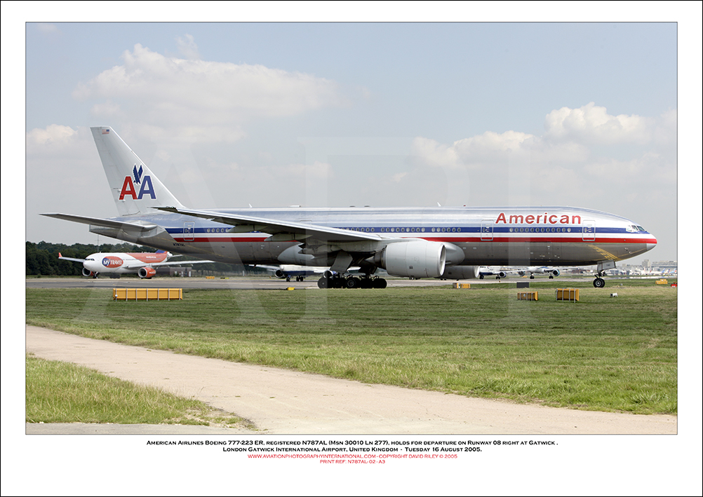 N787AL- American Airlines Boeing 777-223 ER  (Msn 30010 Ln 277)  - 02