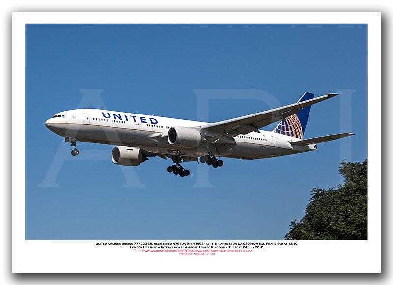 N797UA - United Airlines Boeing 777-222 ER   (Msn 26924 Ln 116) - 01