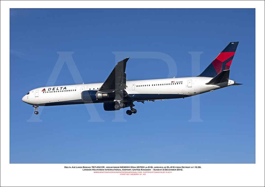 N836MH - Delta Air Lines Boeing 767-432 ER  (Msn 29709  Ln 818) - 01