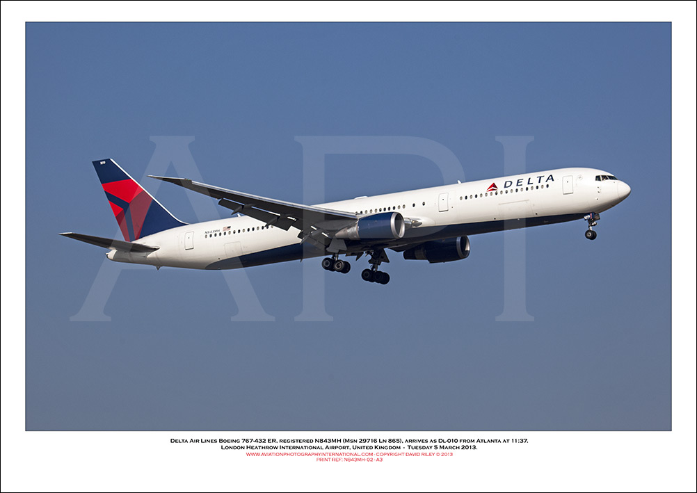 N843MH - Delta Air Lines Boeing 767-432 ER  (Msn 29716  Ln 865) - 02