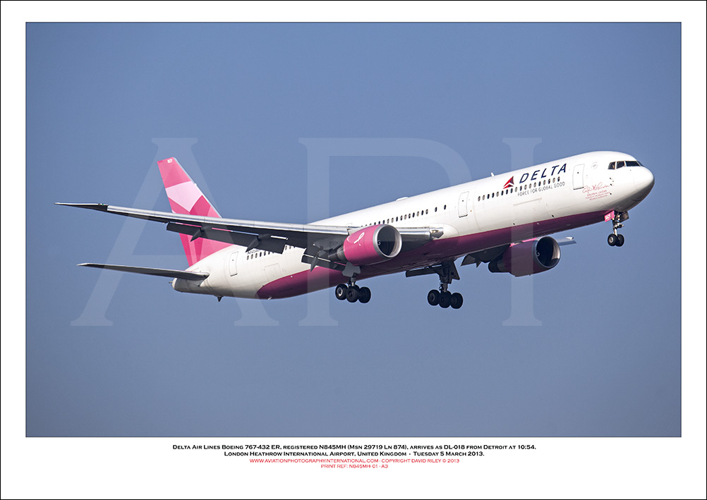 N845MH - Delta Air Lines Boeing 767-432 ER  (Msn 29719  Ln 874) - 01