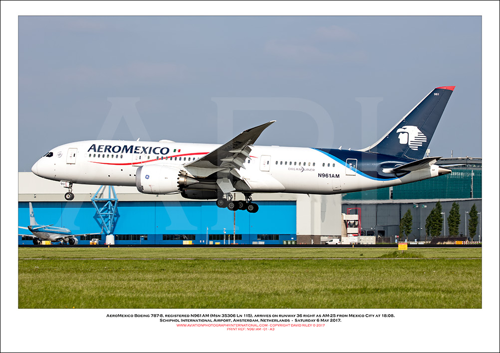 N961AM- AeroMexico Boeing 787-8  (Msn 35306 Ln 115) - 01