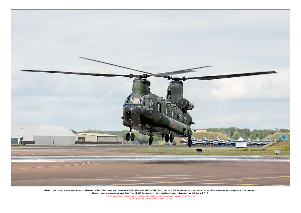 NETHERLANDS-D-661 - Royal Netherlands Air Force  Boeing CH-47D Chinook (Msn M3661/ML001) - 01