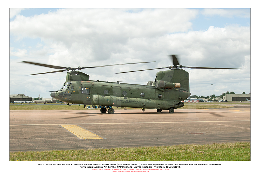 NETHERLANDS-D-661 - Royal Netherlands Air Force  Boeing CH-47D Chinook (Msn M3661/ML001) - 02