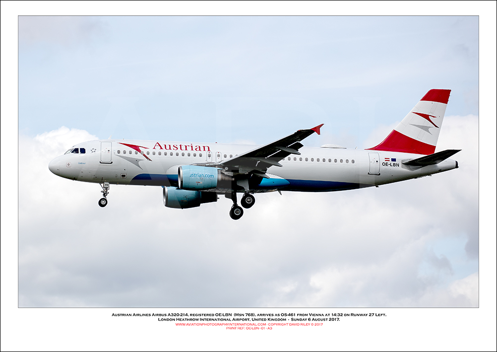 OE-LBN- Austrian Airbus A320-214  (Msn 768) - 01